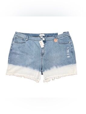 Lane Bryant Ombré Mid Rise Girlfriend Shorts Flex Magic Waistband Size 26 NWT